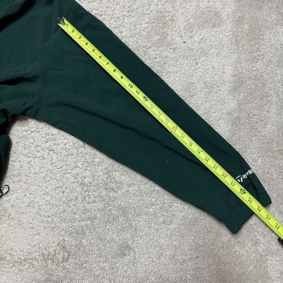 VTG Taylor Made Mens XXL Green Golf Pullover Windbreaker Jacket VNeck - Picture 8 of 8